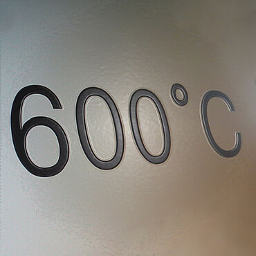 Zvýšení teploty v peci na 600 °C
